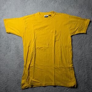 Basic Concepts Shirt Men's Large Yellow Short Sleeve